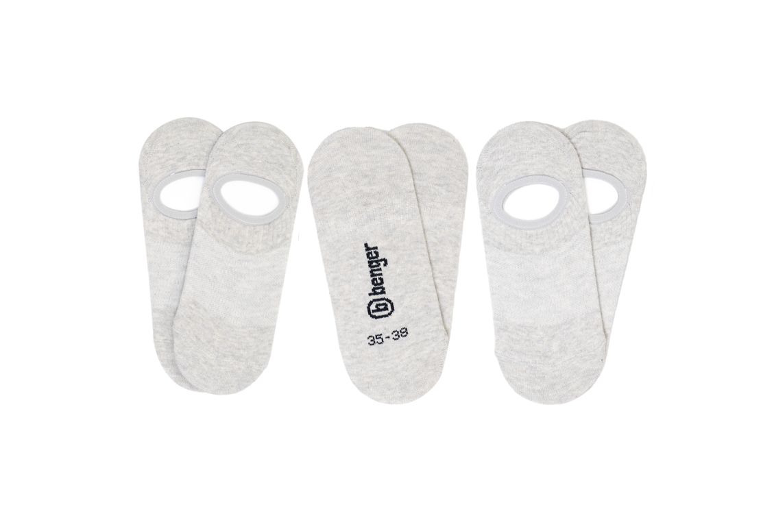 BengerNo show Socks 6-er Pack - grau