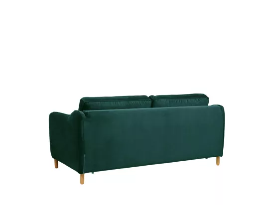 Vornay - Canapé convertible express 2 places en velours - Vert eucalyptus