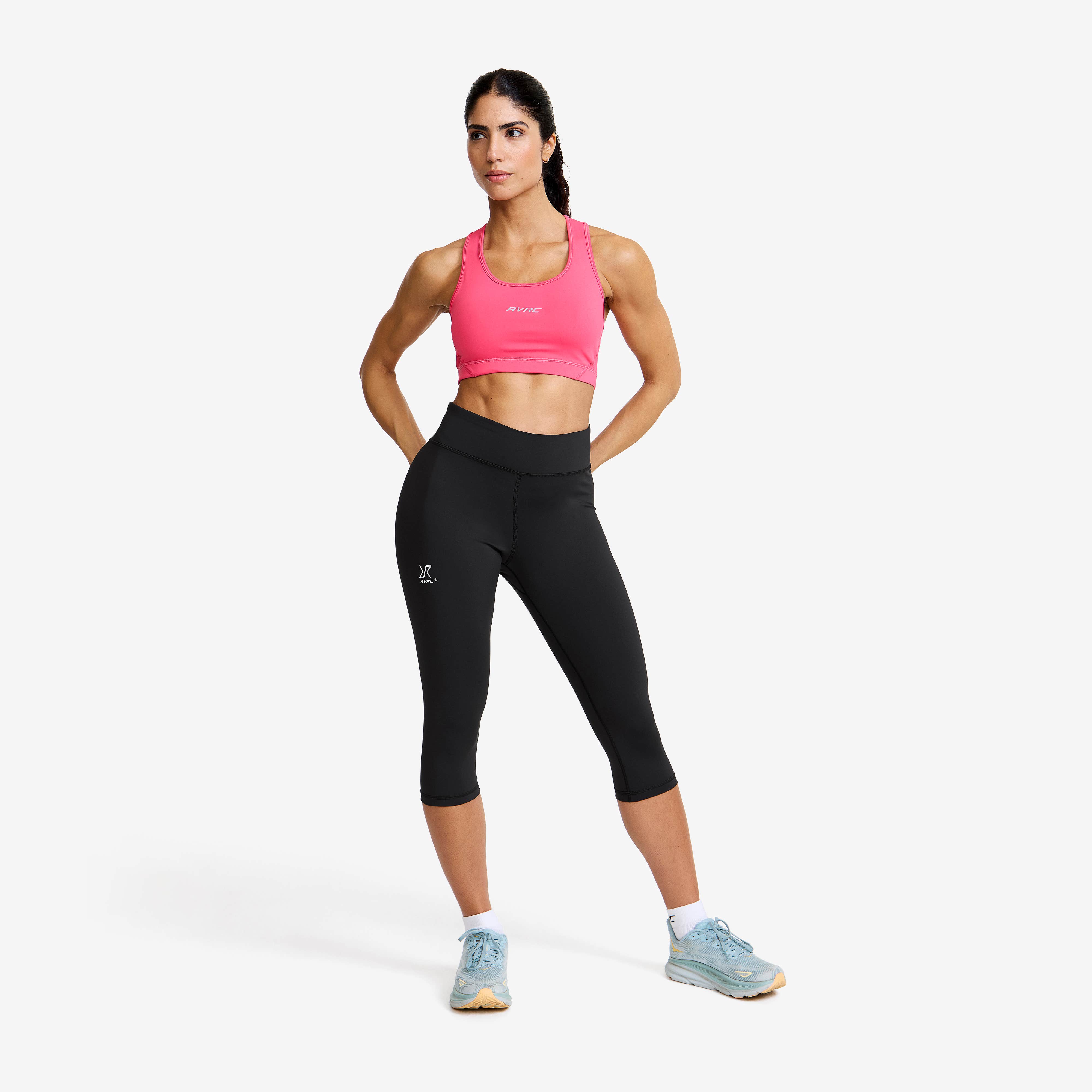 Flow High-waisted Capri Leggings Dame Black