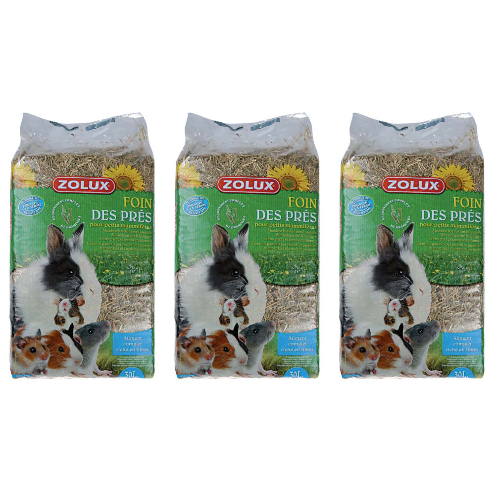 Foin des près pour rongeurs (lot de 3)