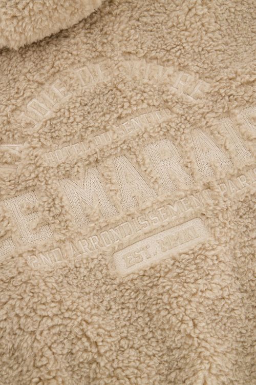 Beige teddy jas 