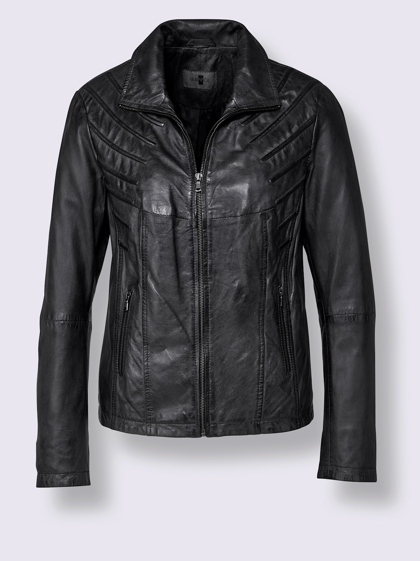 Veste en cuir pur cuir d'agneau nappa