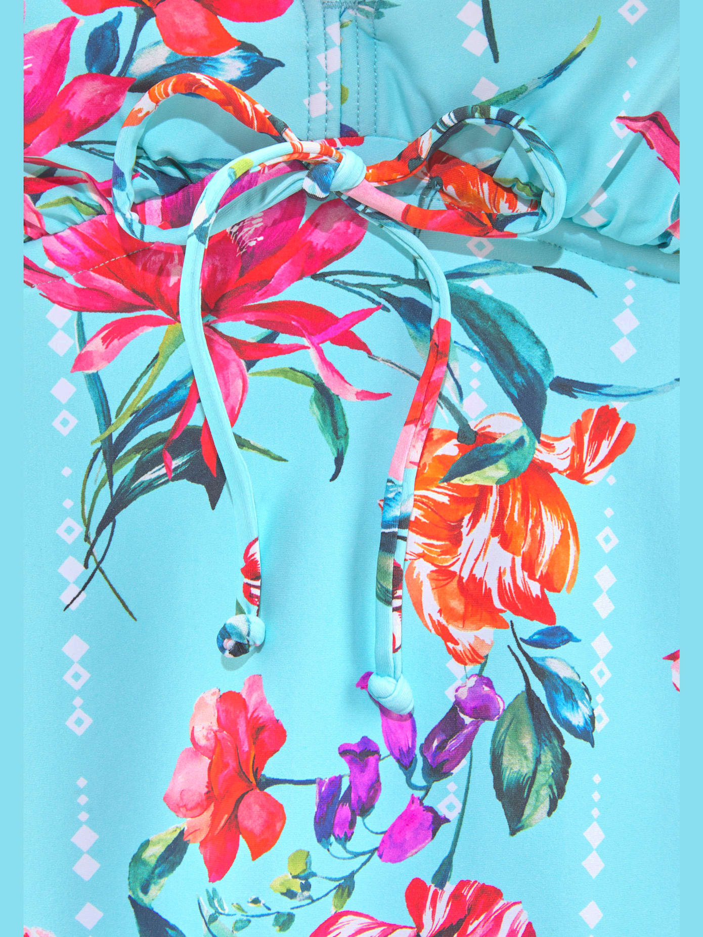 Haut de maillot de bain à armatures imprimé floral moderne