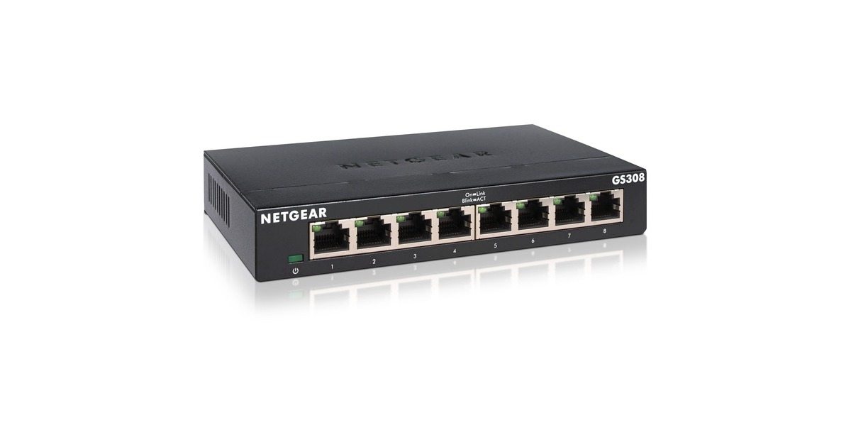 NetgearGS308 switch  (Zwart)