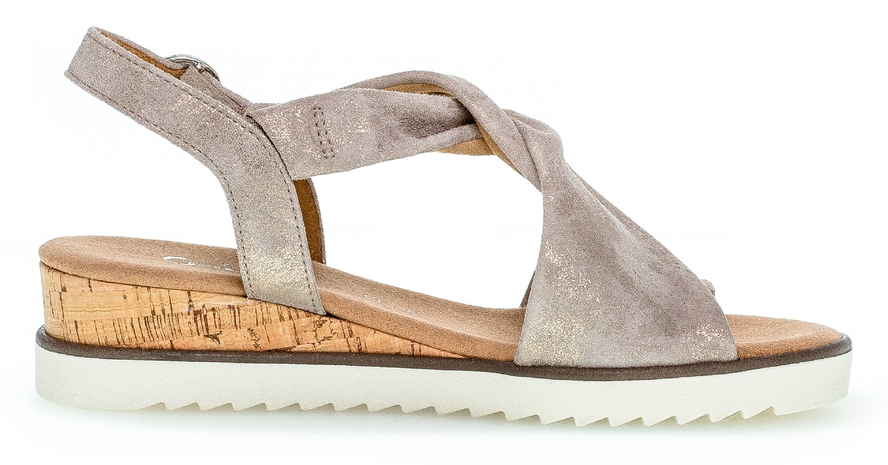 Gabor Keilsandalette »GENUA«  , Sommerschuh, Sandale, Keilabsatz, mit Metallic-Effekt, G-Weite