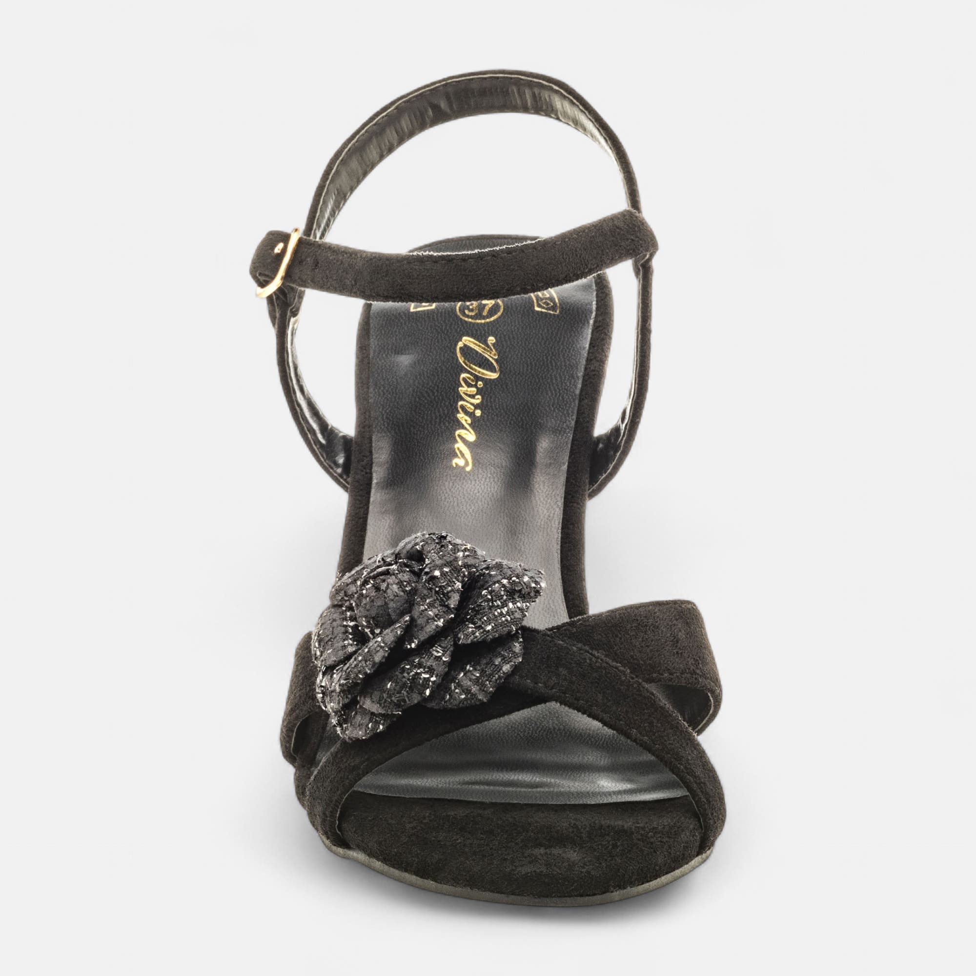 Nu-pieds à talon Femme noir