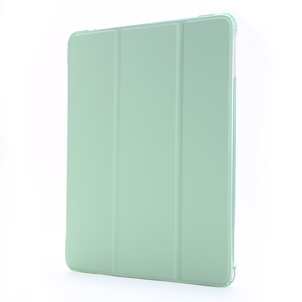 iPad 9.7 (2018/2017) / iPad Air / iPad Air 2 Smart Cover Hülle Gummi Case   Apple Pencil Halterung - Hellgrün / Transparent