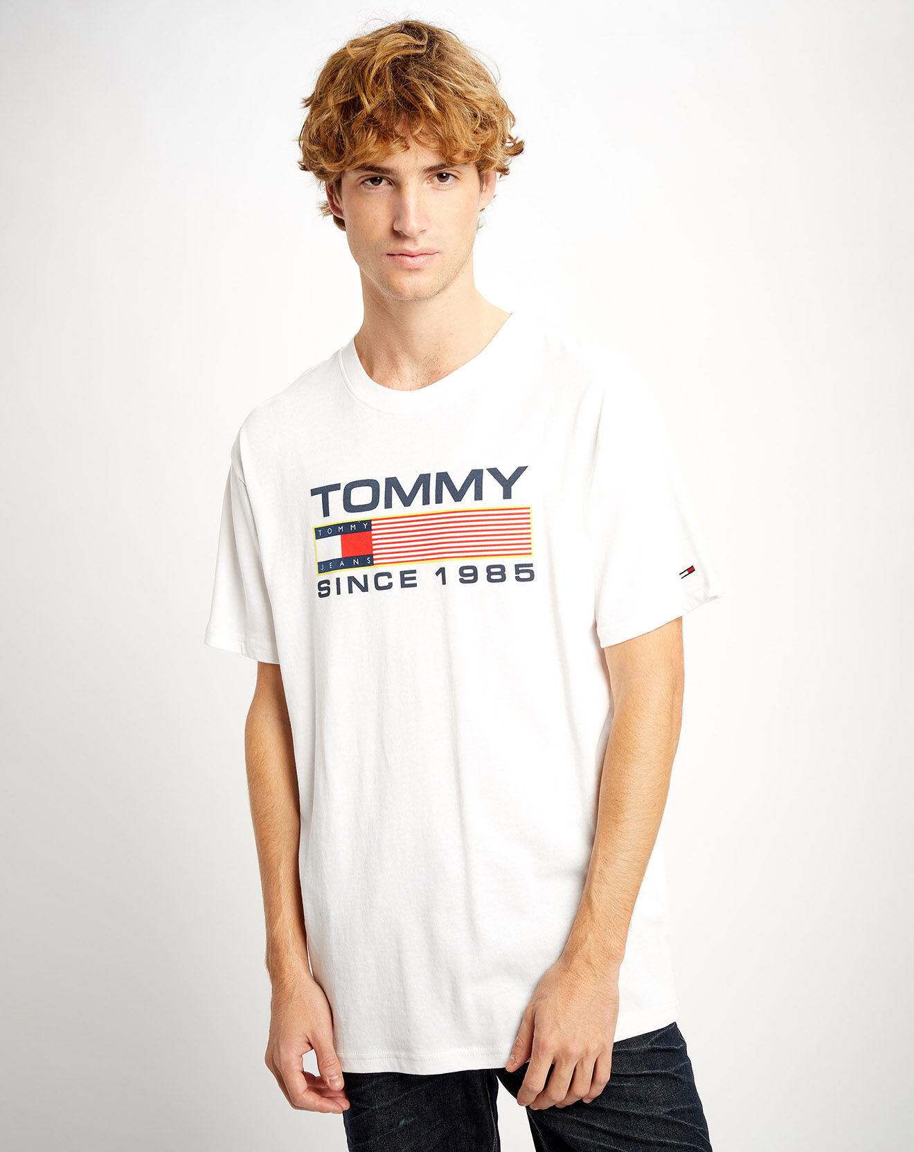 Tommy Jeans T-Shirt Athletic Twisted logo blanc
