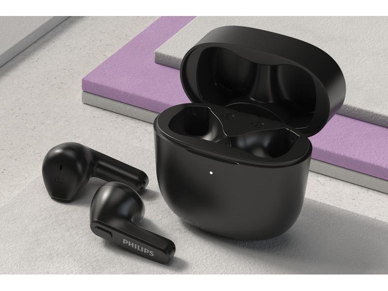 Philips True Wireless In-Ear-Kopfhörer TAT2236BK/00 Schwarz True Wireless Kopfhörer mit schlankem Gehäuse und bequemer Passform