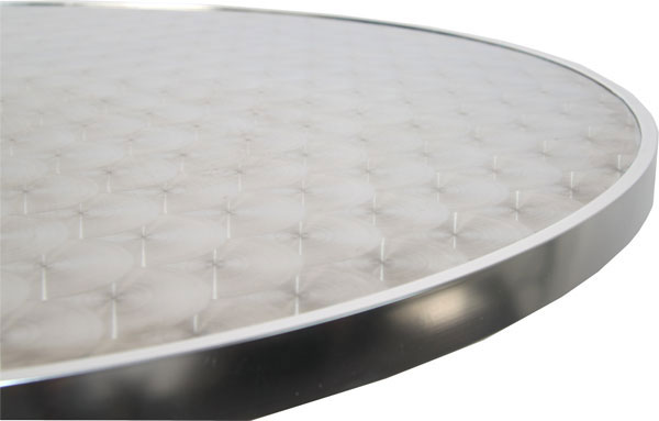 10er-Set Alu-Stehtisch, Bistrotisch, höhenverstellbar 70/110cm Ø=60cm ~ klappbar, Fuß mit Betoneinguss
