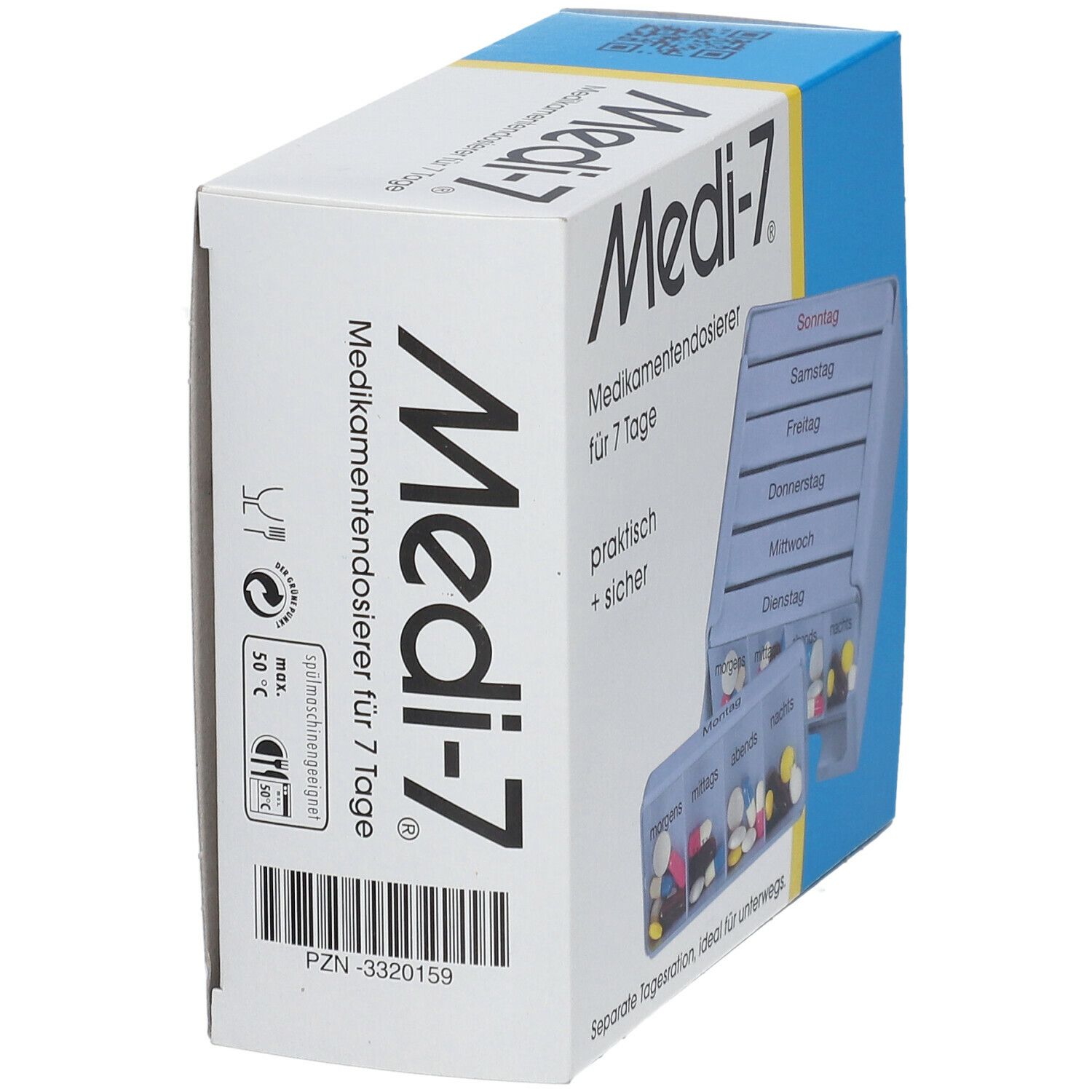 Medi-7 Medikamentendosierer für 7 Tage, blau