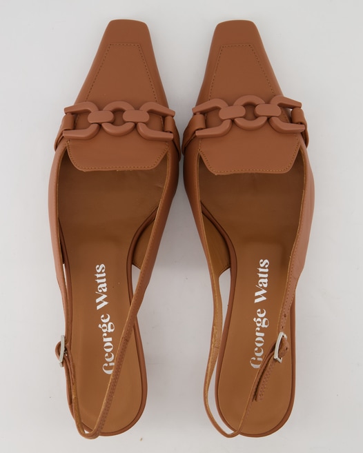 George Watts G9512 Slingpumps in Braun
