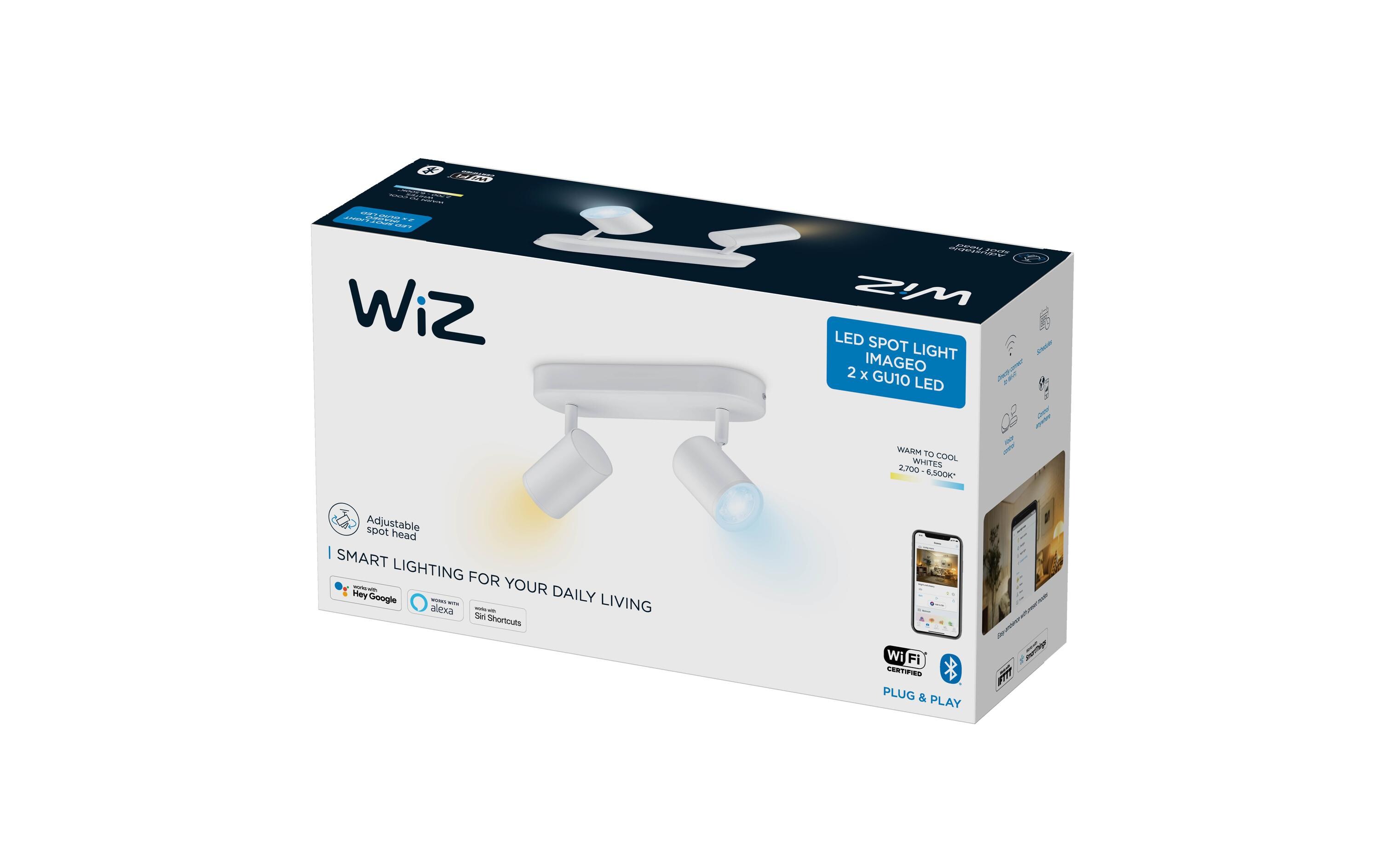 Aufbauspot IMAGEO, 2 x 5 W, Weiss, BTPer Bluetooth steuerbare Leuchte