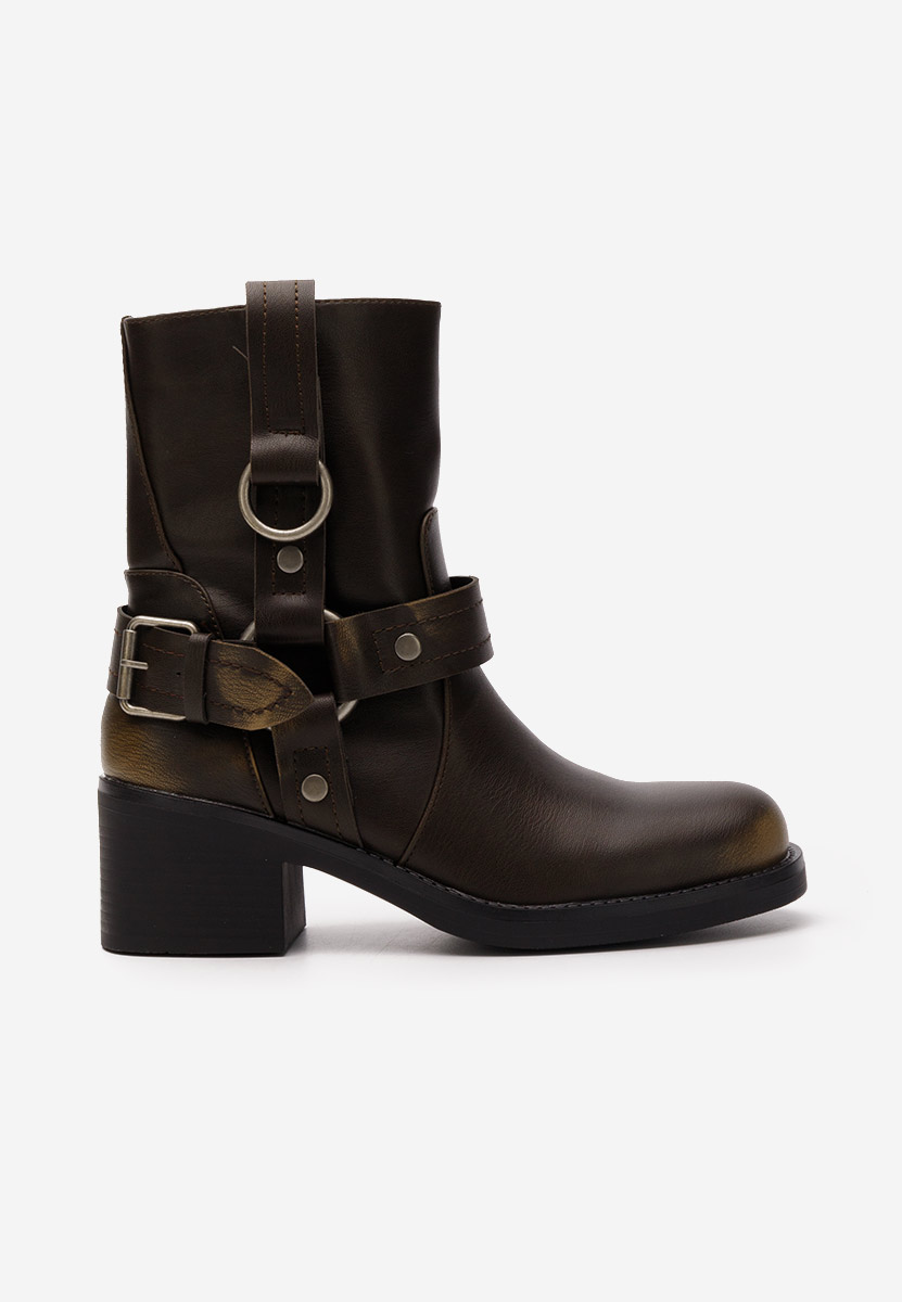 Bottines à talon brunes Livana