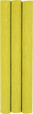 Crepepapir - 25X60 CM - Stræk/Crepe 180% - 105 G - Lys Grøn - 3 Ark