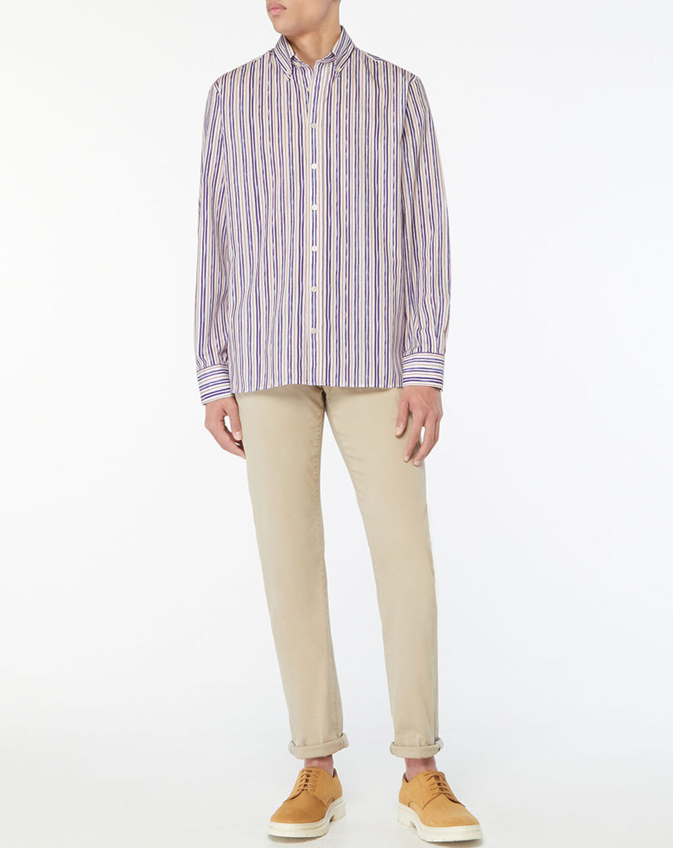 Hackett London Chemise Regular Fit à rayures bleu/rouge