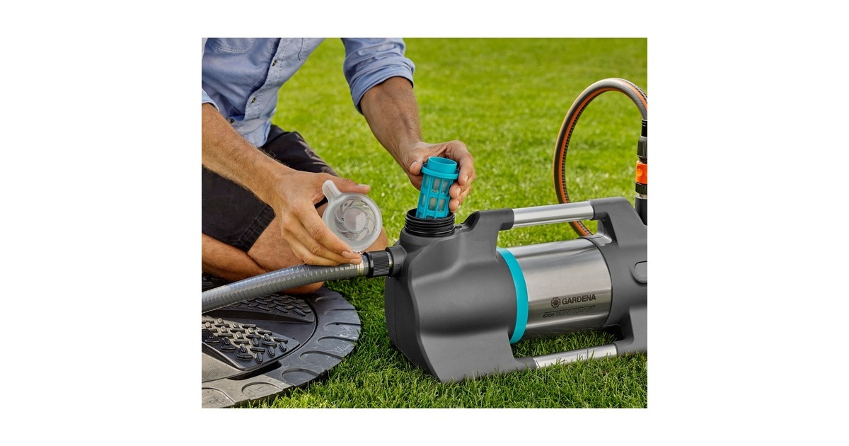 GARDENABesproeiingspomp 6300 SilentComfort  (Donkergrijs/roestvrij staal, 1050 Watt | Bluetooth)