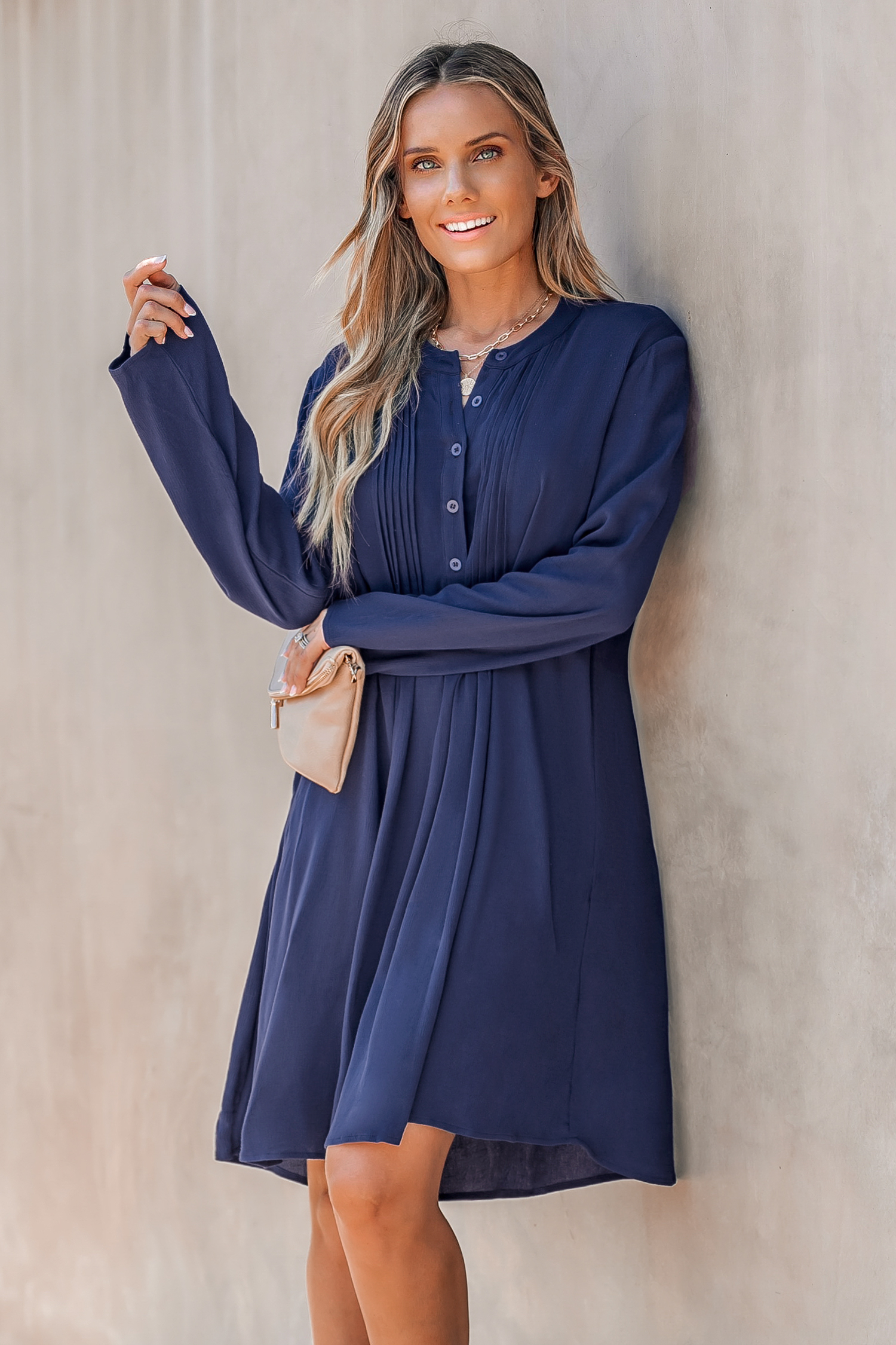 Robe mini bleu foncé
