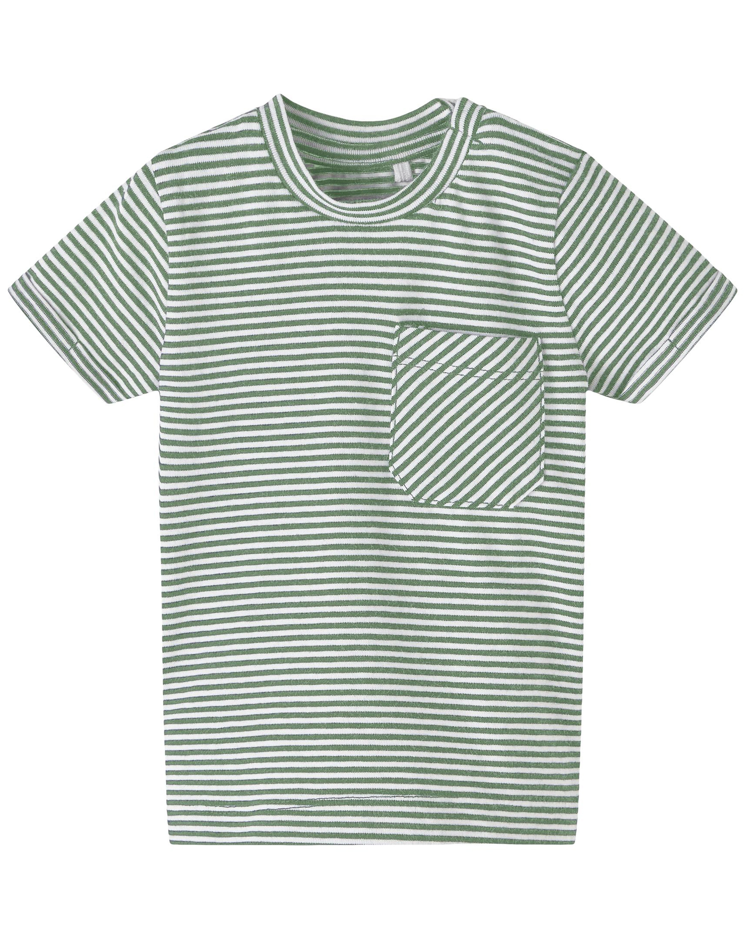 T-Shirt NBMFOAS gestreift in basil