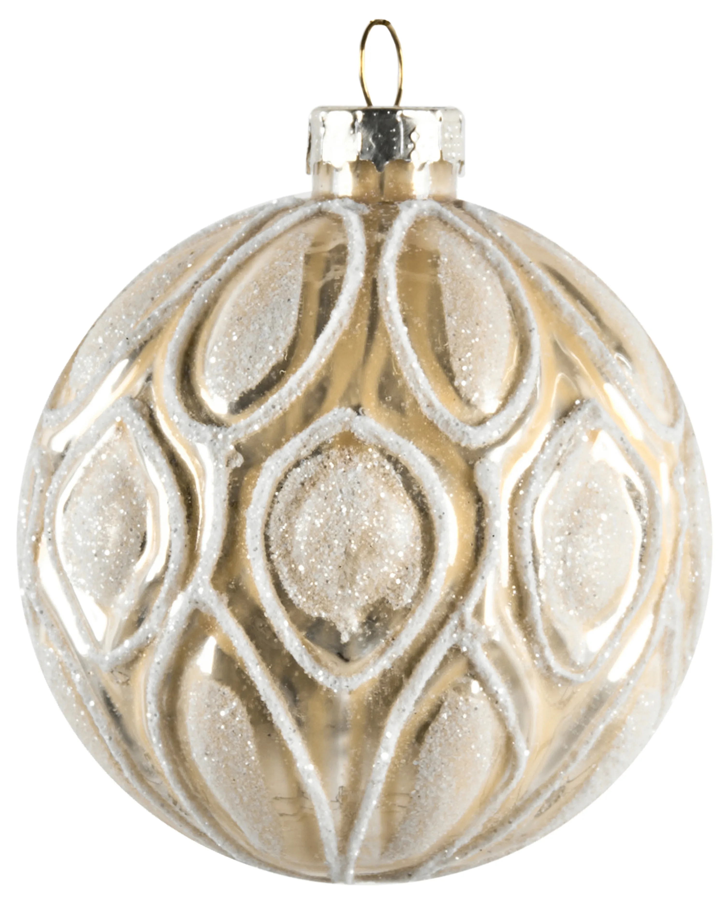 Set van 24 kerstballen WINTERLIGHT Glas Roségoud