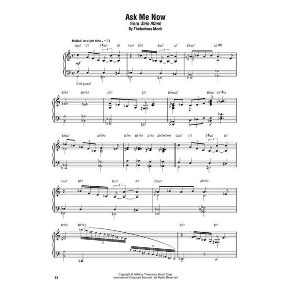 Hal Leonard Thelonious Monk Omnibook Piano