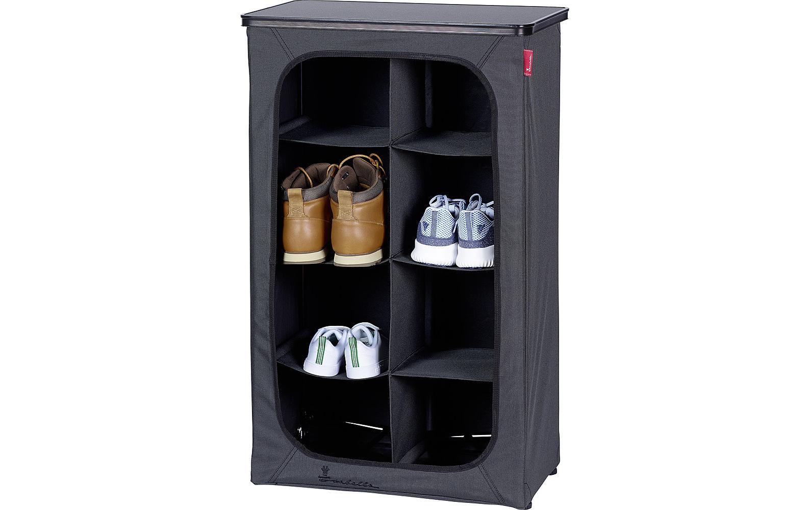 Campingschrank Schuhschrank anthrazit 85 cm x 50 cm x 30 cmFaltbarer Schuh-Organizer für Ausflüge