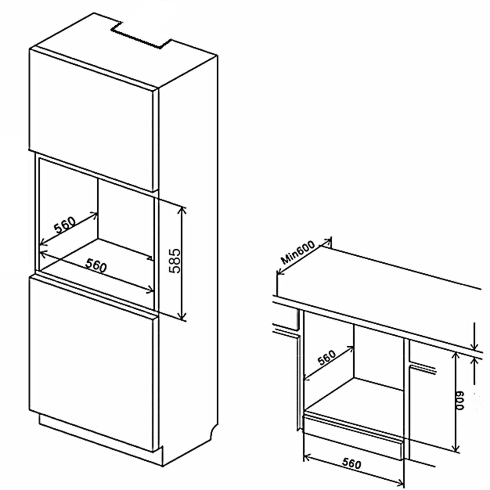 EXQUISIT Einbau-Backofen EBE 657-2H - schwarz - A