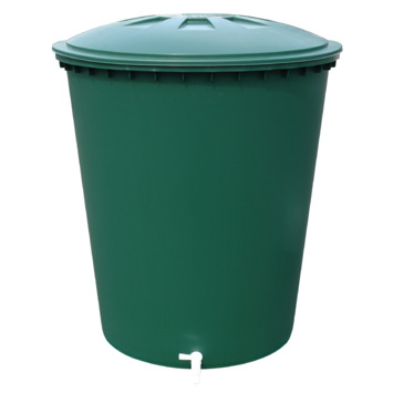 Regenton conisch groen kunststof 310 L