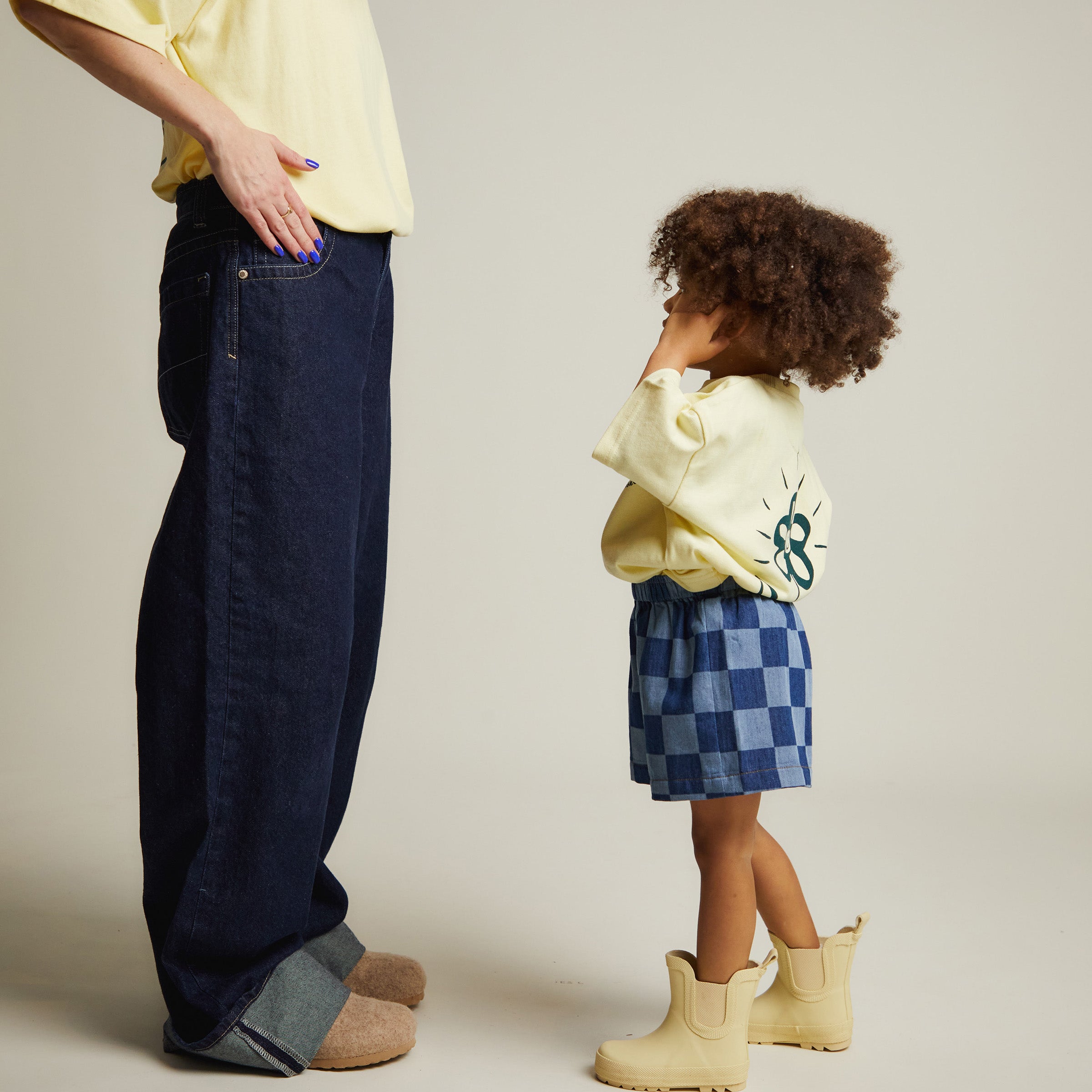 Shorts Frankie Checkerboard Denim