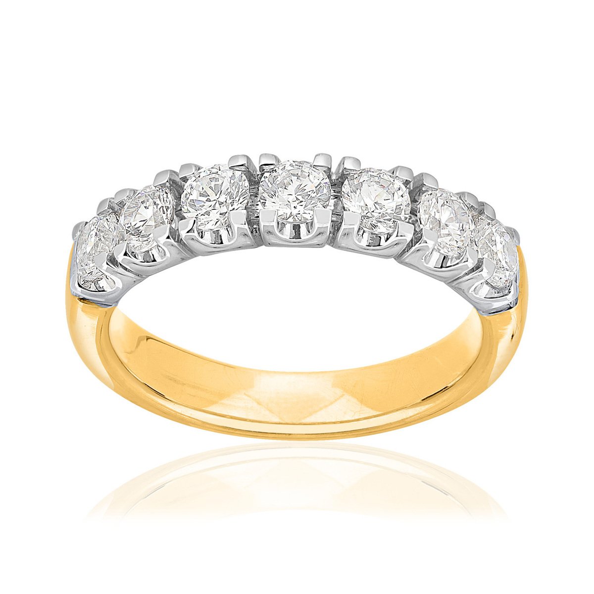 Alliance 2 ors 750 diamants synthétiques 1,02 carat