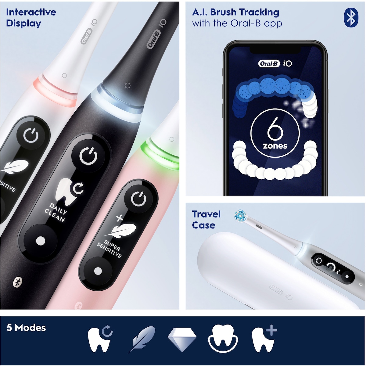Oral-B iO 6s elektrisk tannbørste 427407 (hvit)