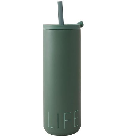 Design Letters Thermoelement m. Strohhalme - 500 Green - 500 ml