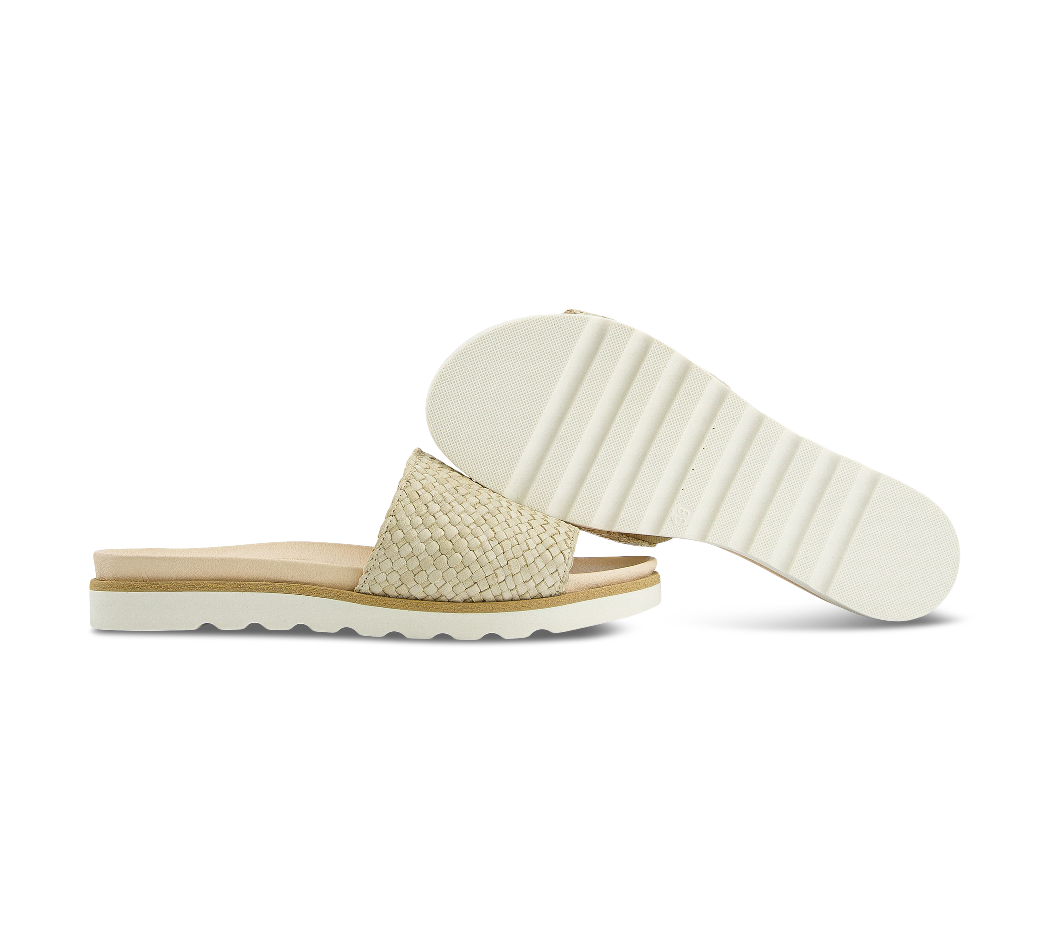 Werner Edelröschen - Pantoletten beige/taupe