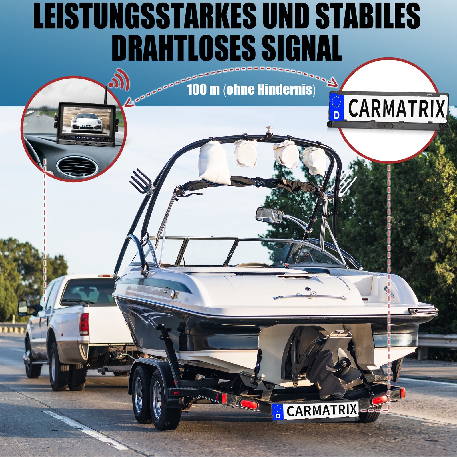 CARMATRIX Solar Rückfahrsystem mit 7