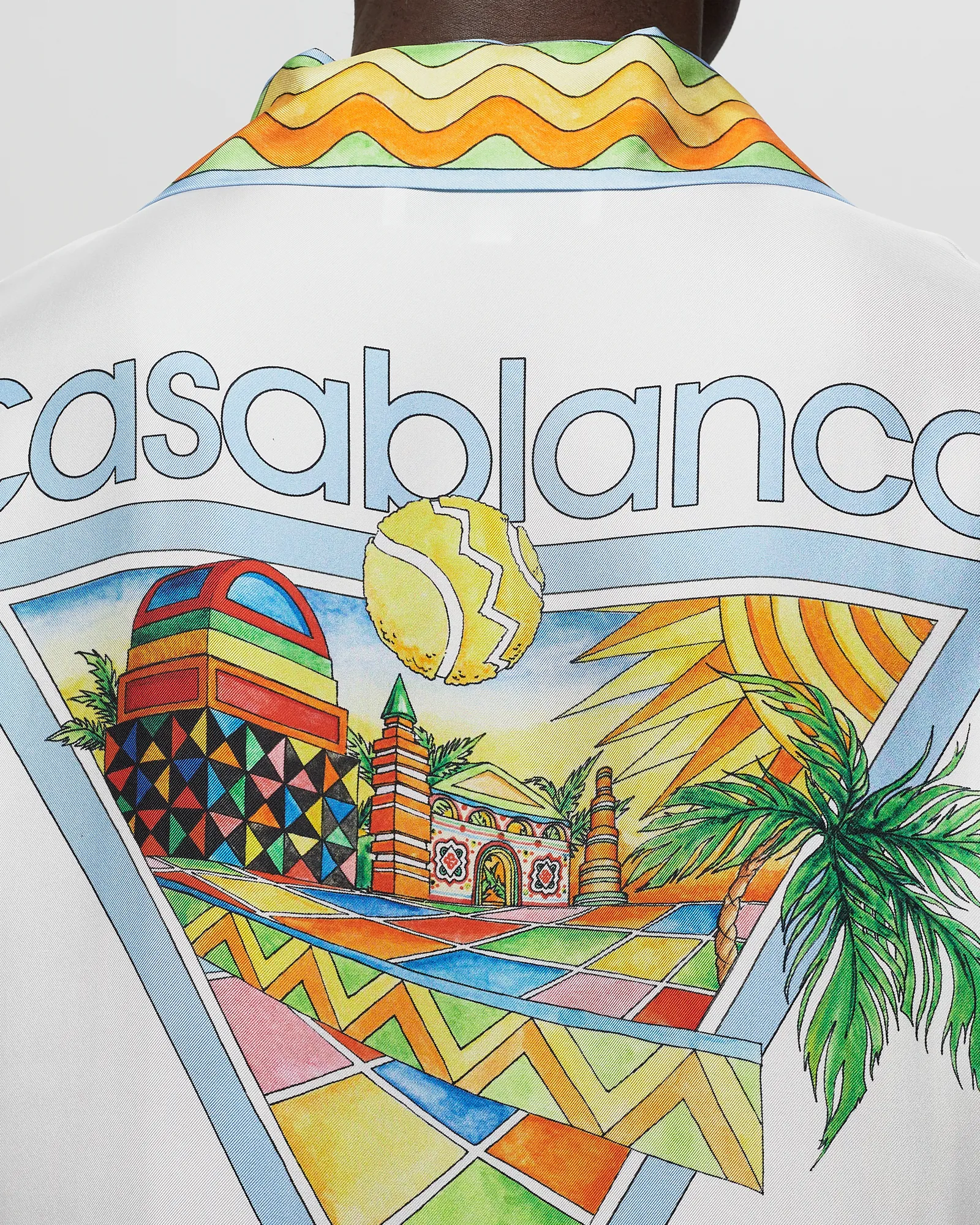 Casablanca UNISEX CUBAN COLLAR SHORT SLEEVE SHIRT