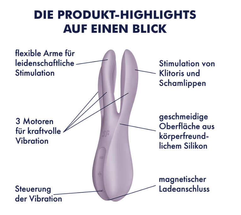 Threesome 2 Auflege Vibrator (4061504037134) - Violett
