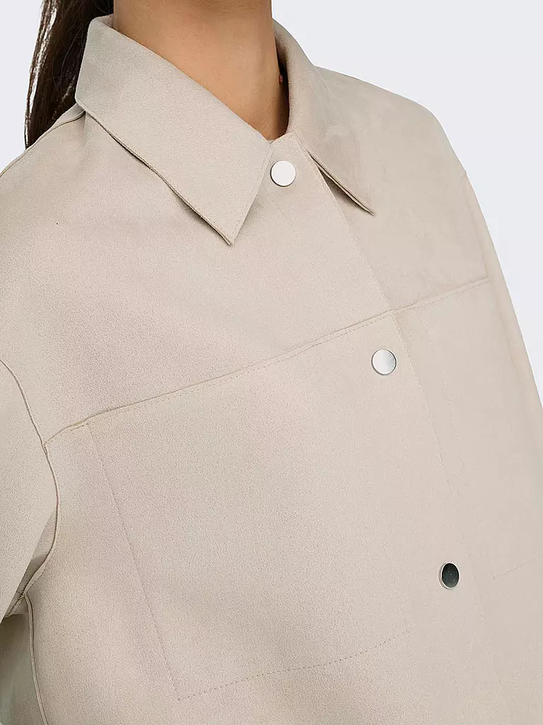 ONLY Jacke in Lederoptik ONLJOLINE beige