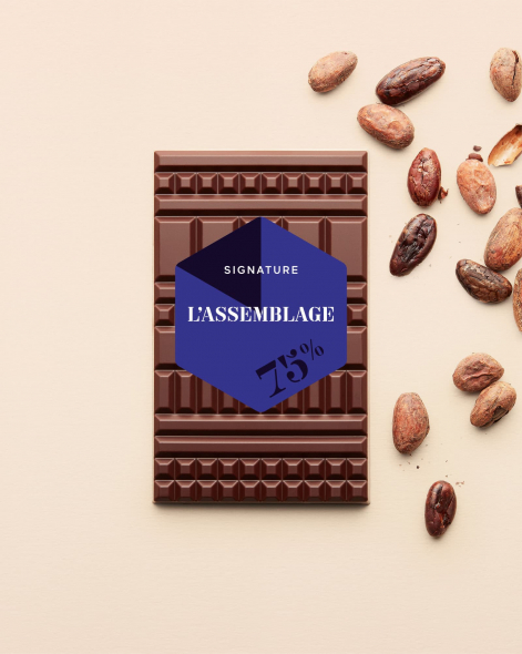 Tablette L'Assemblage Chocolat Noir 75% | Le Chocolat Alain Ducasse 75g