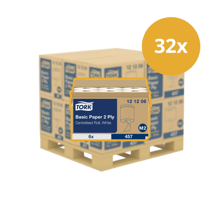 Tork 121206 6rollen Universal 310 M2-rol 2laags wit 160 mtr x 20cm Pallet Afname (121206P)