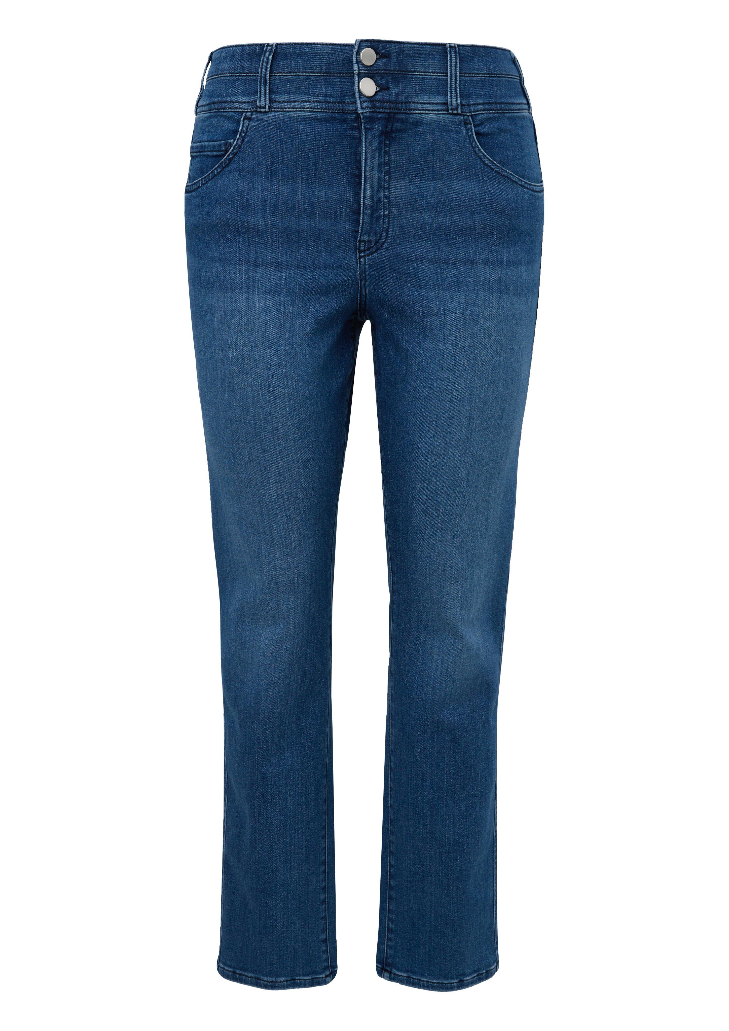 Schmale Ankle-Jeans mit High-Waist-Bund