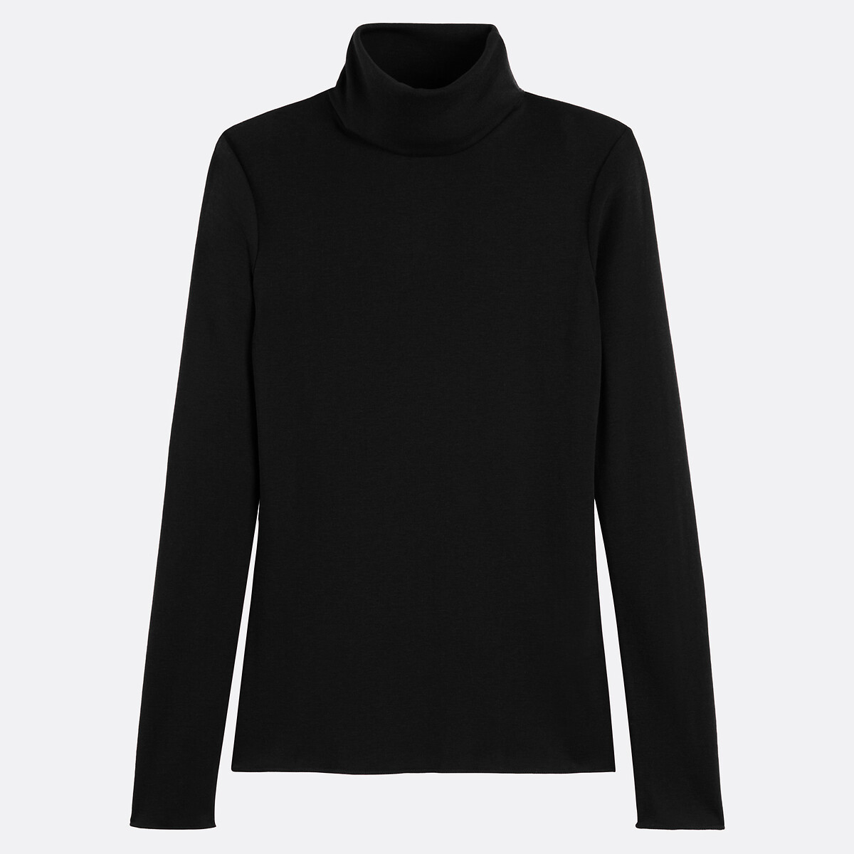 COLEÇÃO LA REDOUTE<br>Camiseta de gola alta em mistura de liocel, mangas compridas