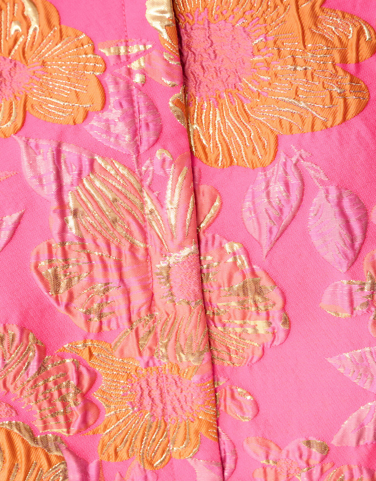 Jacquard Flower Blouse Roze/Oranje