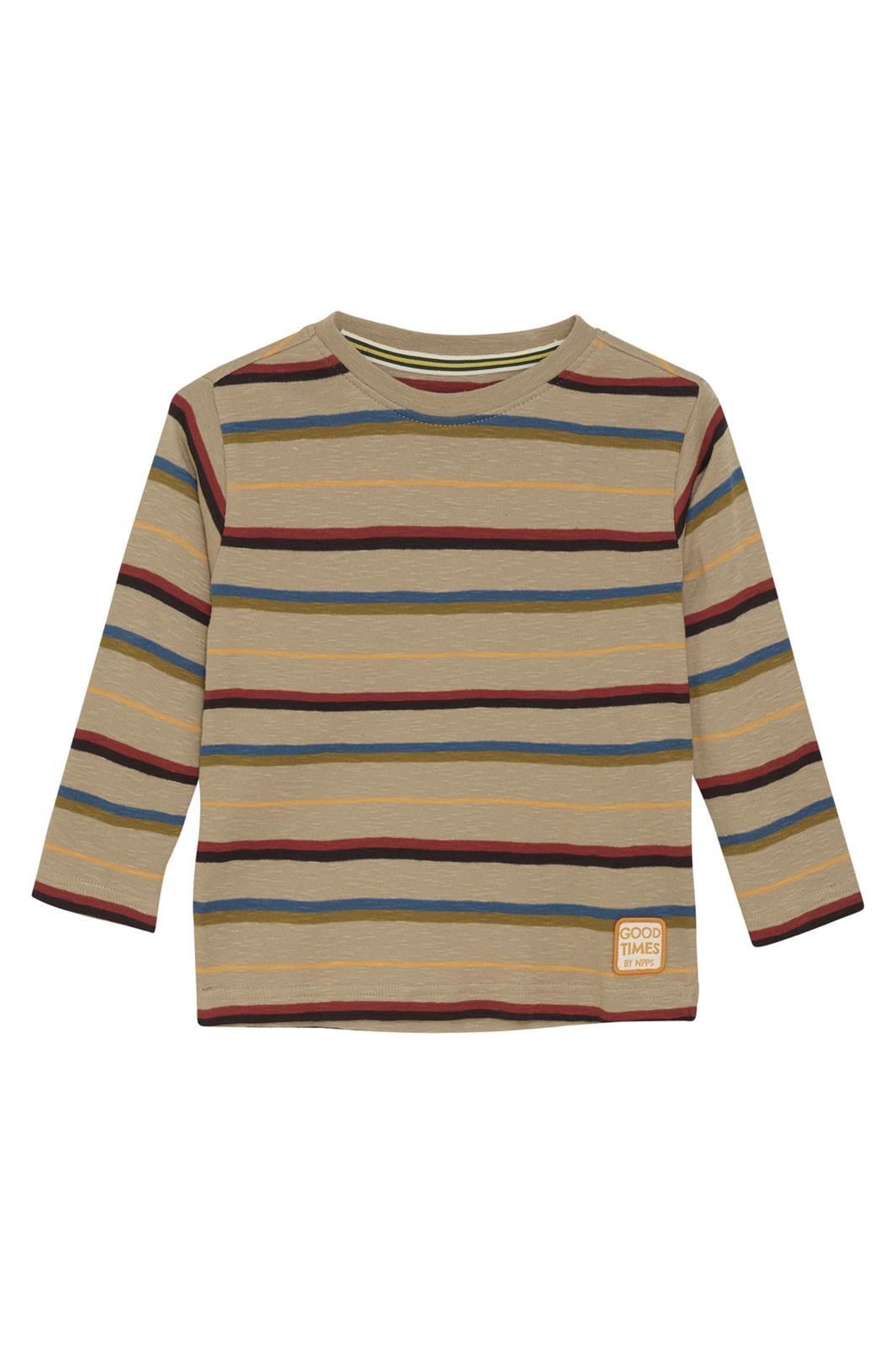 Noppies Kids Longsleeve Ranlo - Stripe Pattern Off White