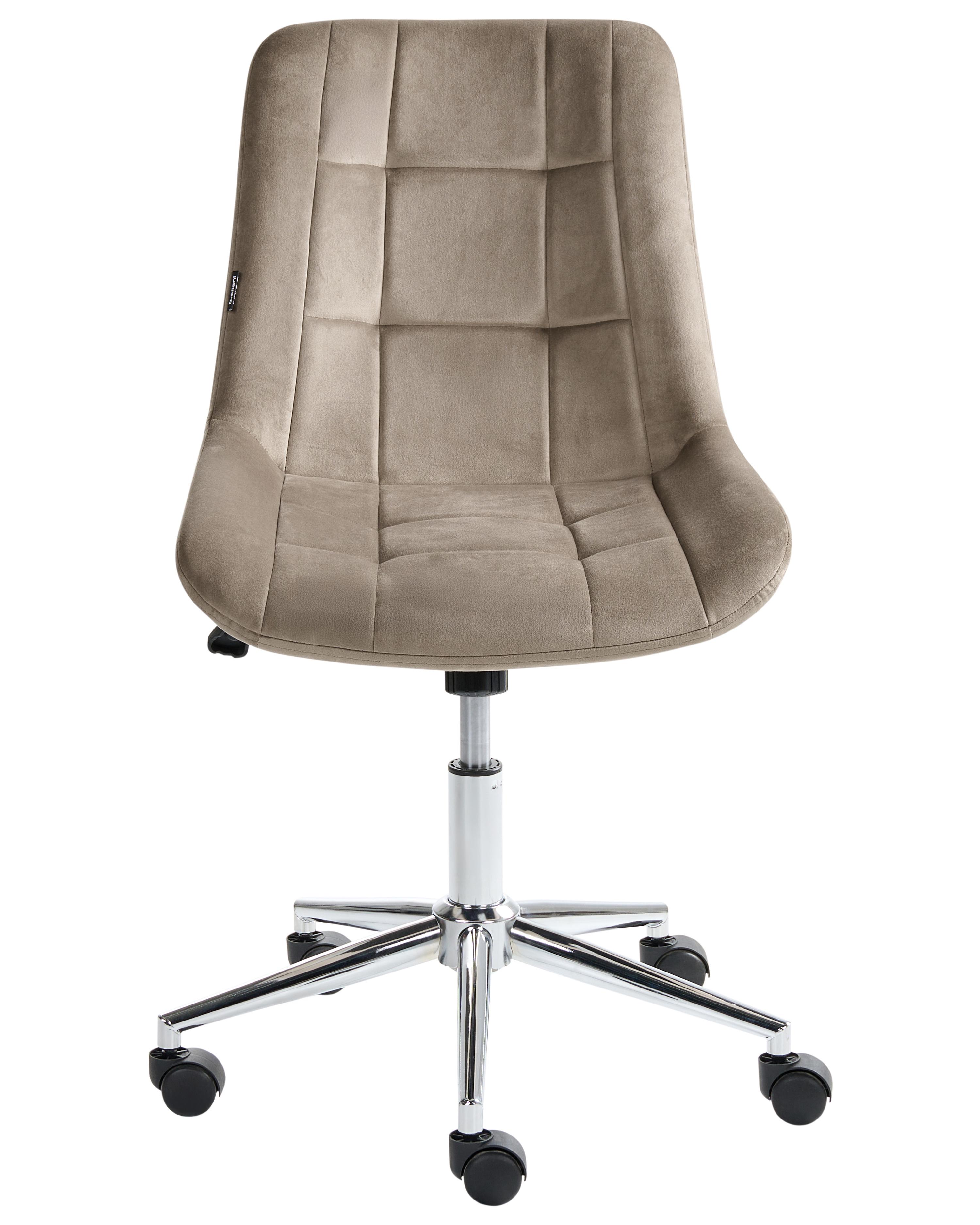 Bureaustoel MELROSE Fluweel Taupe