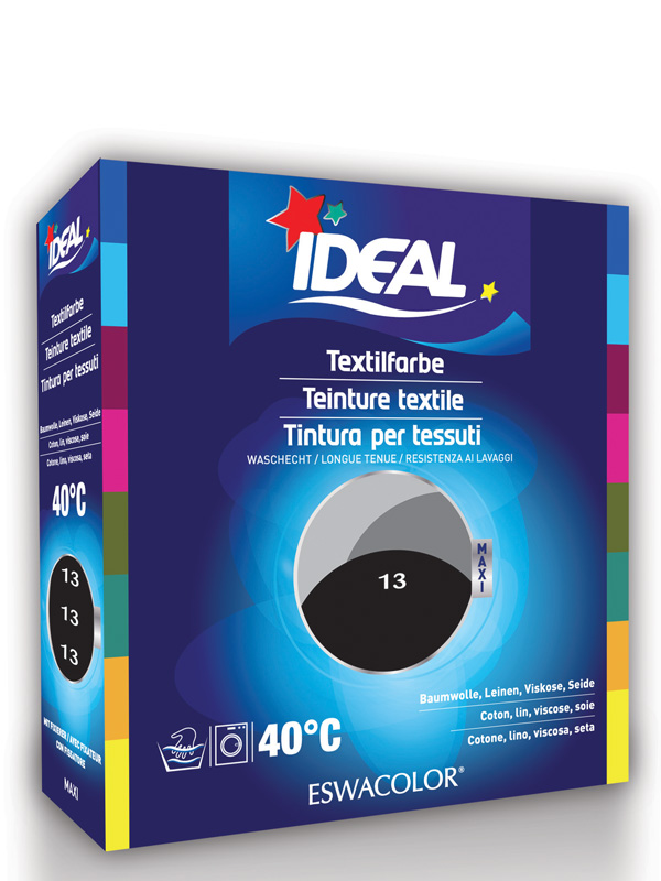 IDEAL MAXI Baumwolle Color No13 schwarz 1 Stk