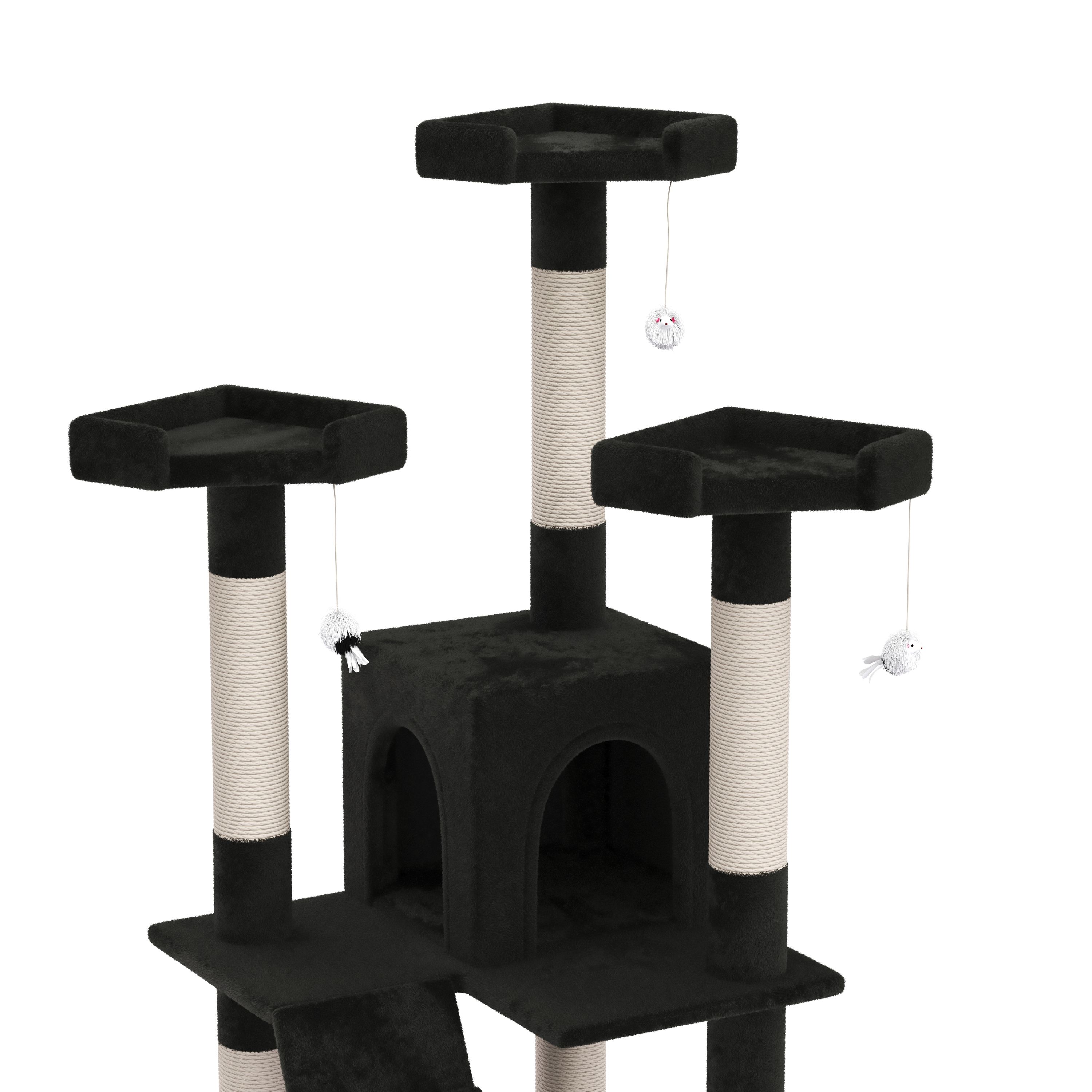 Katzenbaum MAX 182 cm schwarz