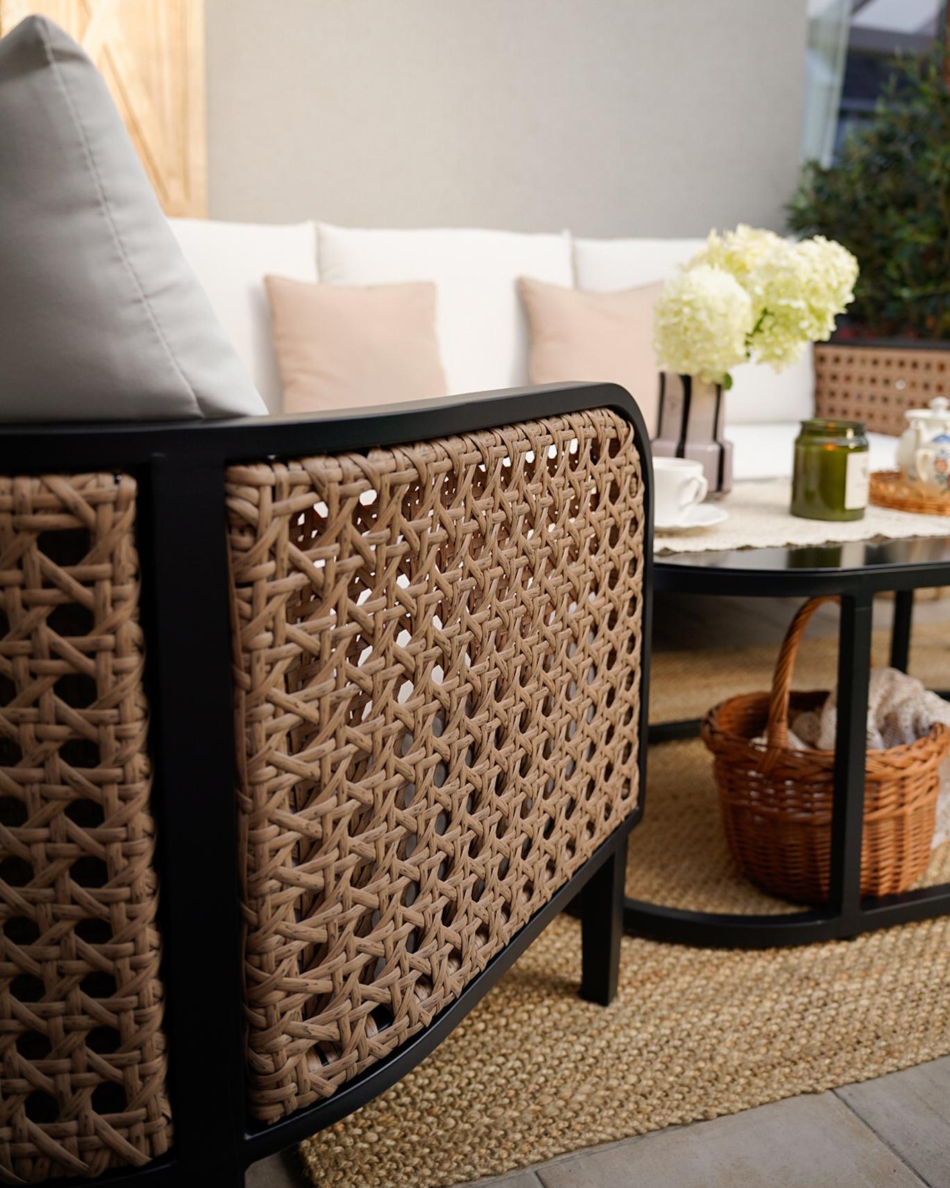 Loungeset met tafel 5-zits MONTEFALCO Metaal Wit