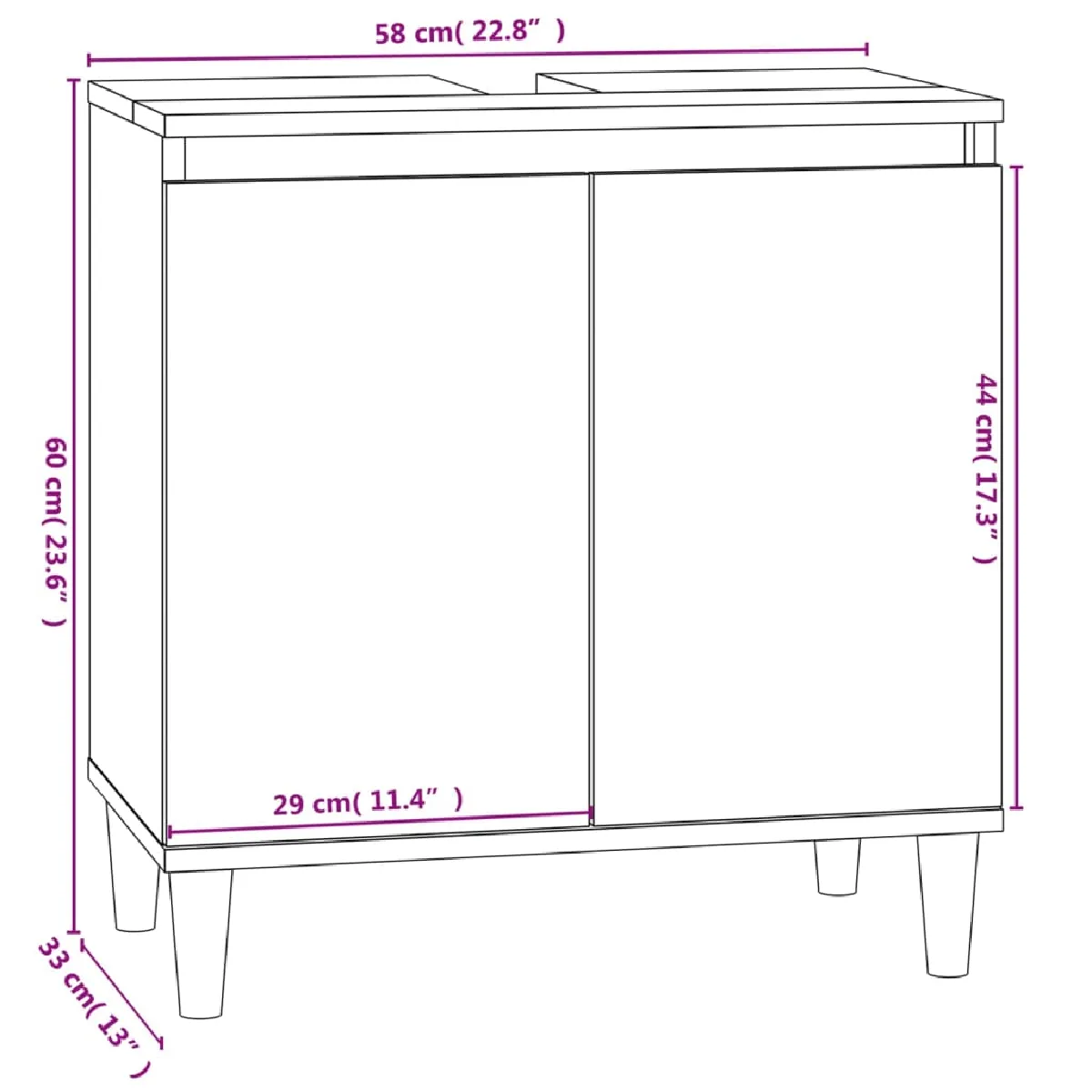vidaXL Meuble d'évier - Blanc