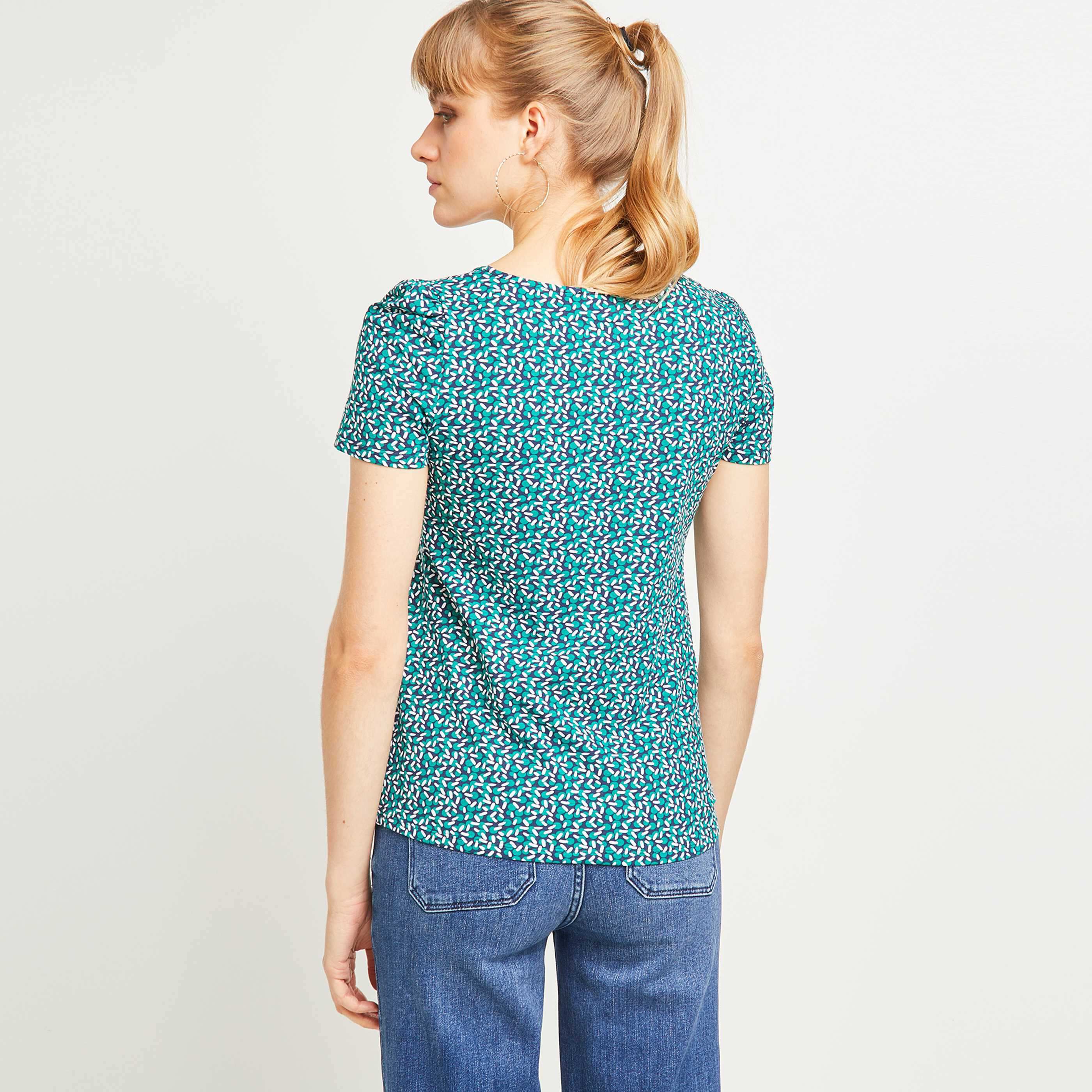 Tshirt imprimé femme - MARINE