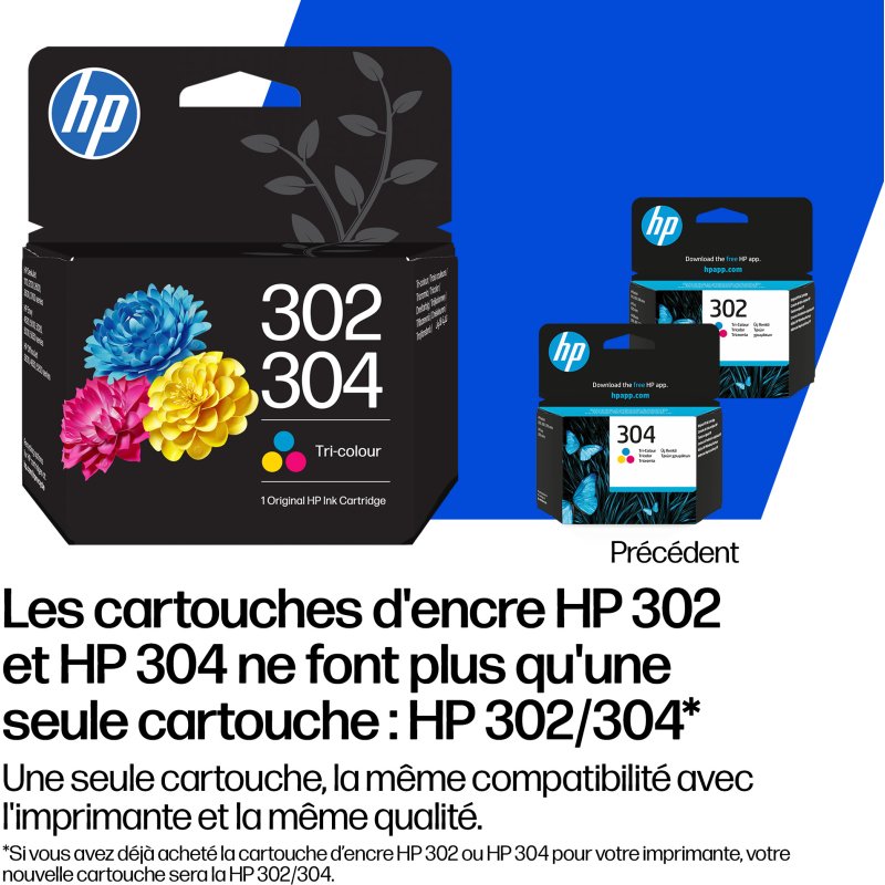 HP 302/304 Cartouche d’encre noire authentique